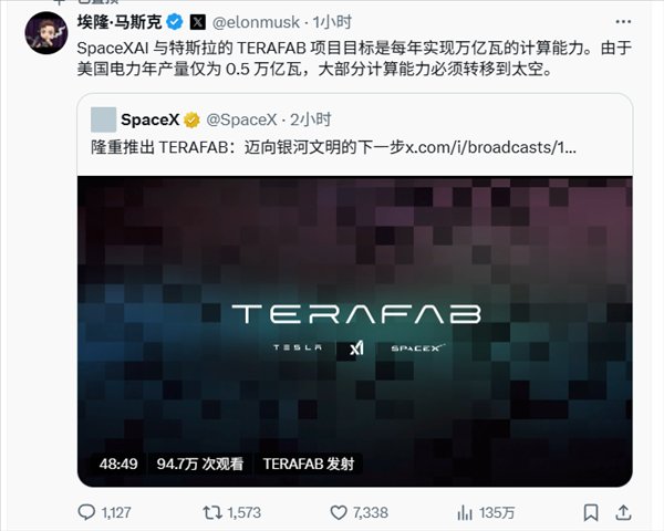  TERAFAB超级工厂震撼亮相；马斯克剑指太空能源，算力瓶颈迎转机。 IT技术