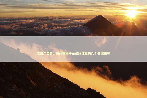 老用户忠告：访问官网平台必须注意的几个关键细节 IT技术